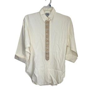 R & M Richards by Karen Kwong Shirt Tunic Size 8 Vintage 90s
